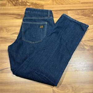 Realtree Men’s Straight Leg Flannel Quilted Plaid Lined Jean Size 30 Denim Blue